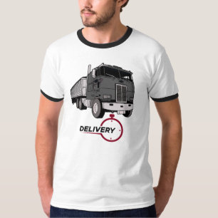 T-shirt Arrêt de semi-remorque à livraison rapide Montre d