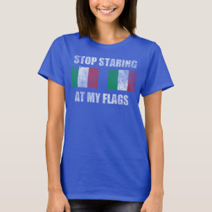 T-shirt Arrêt italien Girly mignon regardant fixement mes