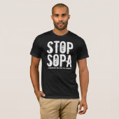 T-shirt Arrêt SOPA - La censure est pour les cocos (Devant entier)