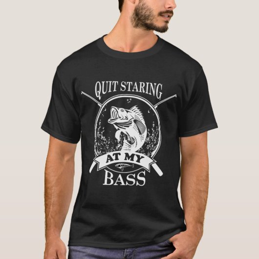 T-shirt Arrête de regarder ma basse (Devant)