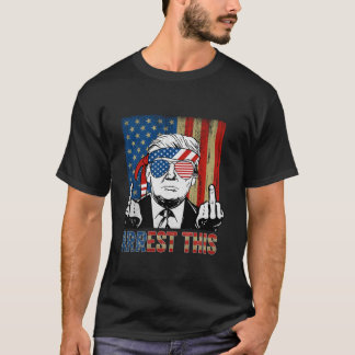 T-shirt Arrêter ce drapeau américain Drôle amusant Trump 2