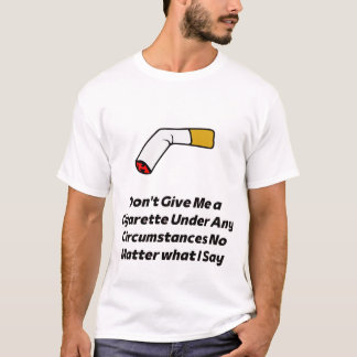 T-shirt arrêter de fumer cassé Cigarette drôle