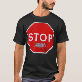 T-shirt Arrêter de manger Animaux végétariens signe de rou