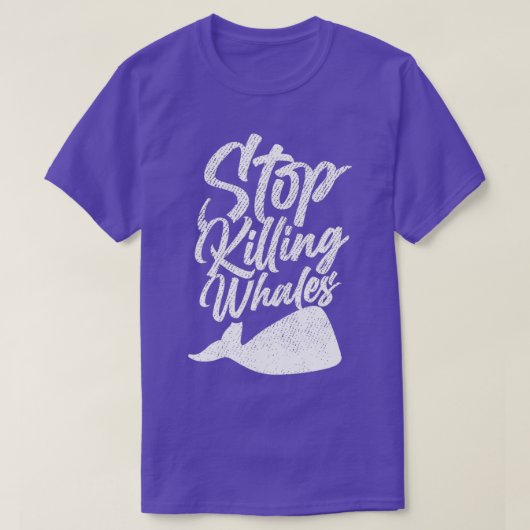 T-shirt Arrêter de tuer les baleines 2 (Design devant)