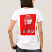 T-shirt Arrêter la fraude électorale (Dos)