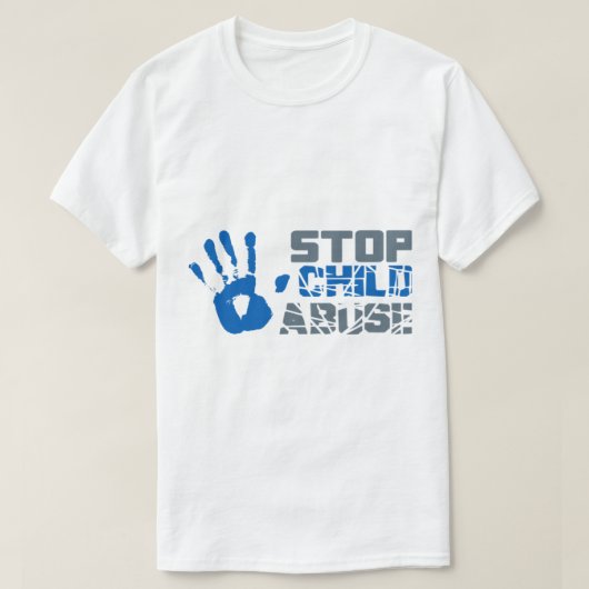 T-shirt Arrêter la maltraitance des enfants (2) (Design devant)