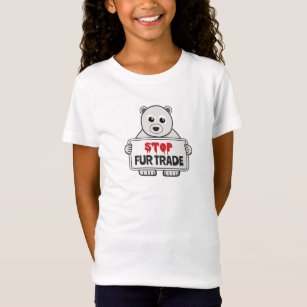 T-Shirt Arrêter le commerce de fourrures Sad Ours Polaire
