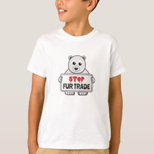 T-shirt Arrêter le commerce de fourrures Sad Ours Polaire
