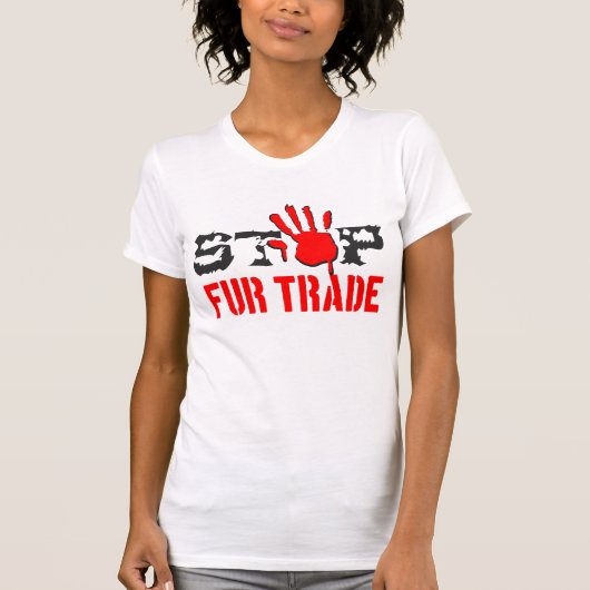 T-shirt Arrêter le commerce de la fourrure (Devant)