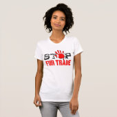 T-shirt Arrêter le commerce de la fourrure (Devant entier)