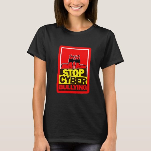 T-SHIRT ARRÊTER LE CYBER-BULLYING (Devant)