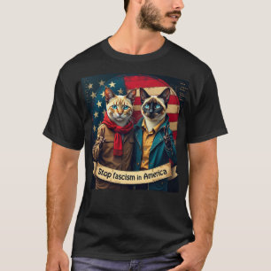 T-shirt arrêter le fascisme en Amérique Chats