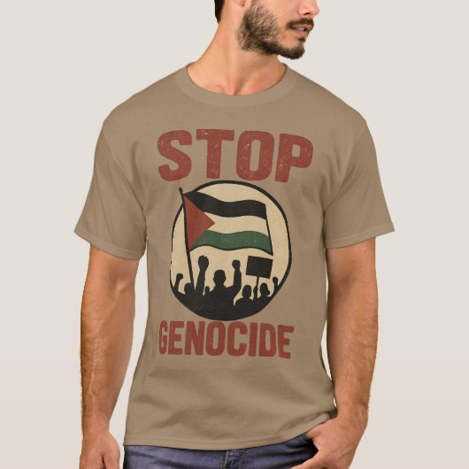 T-SHIRT ARRÊTER LE GÉNOCIDE (Devant)