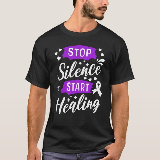 T-shirt Arrêter le silence commencer la guérison (Devant)