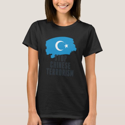 T-shirt Arrêter le terrorisme chinois (Devant)