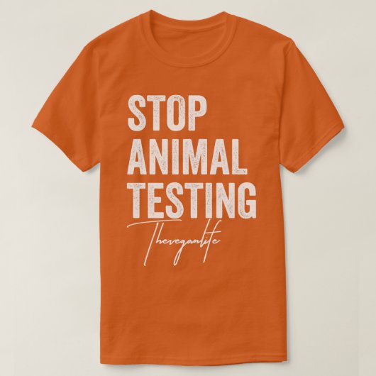 T-shirt Arrêter Les Essais Sur Les Animaux Végétaux Droits (Design devant)
