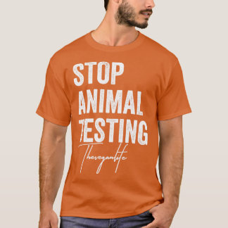 T-shirt Arrêter Les Essais Sur Les Animaux Végétaux Droits