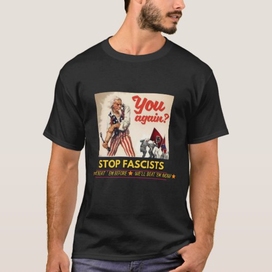 T-shirt Arrêter les fascistes (Devant)
