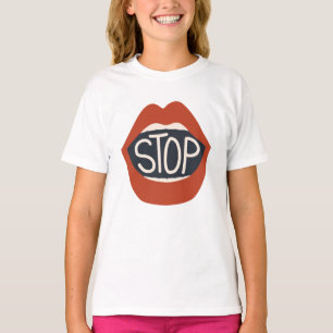 T-shirt Arrêter les lèvres
