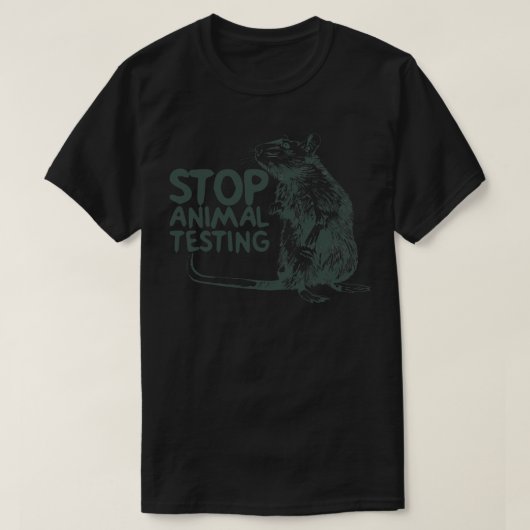 T-shirt Arrêter l'expérimentation animale (Design devant)
