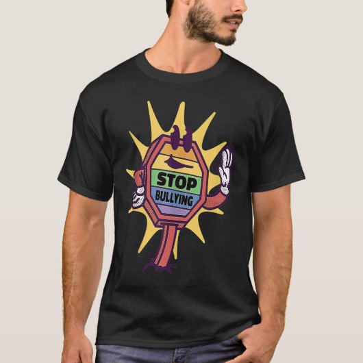 T-shirt Arrêter L'Intimidation Pas De Teinture Lutter Cont (Devant)