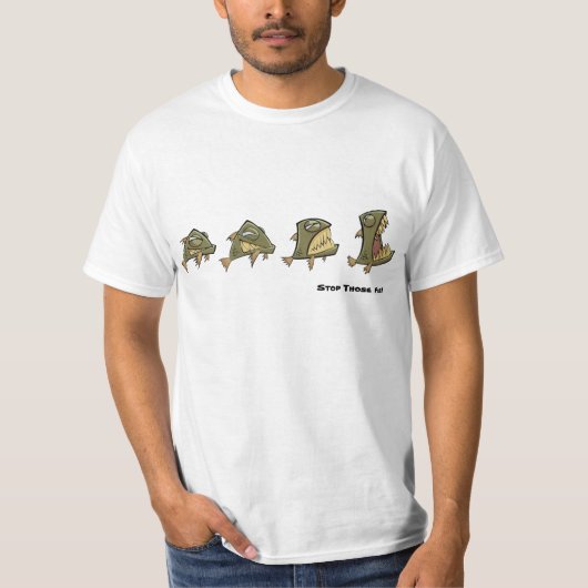 T-shirt Arrêtez ces piranhas (Devant)