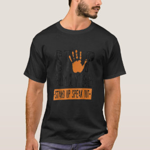 T-shirt Arrêtez D'Agresser Orange Reposez-Vous Pour Parler