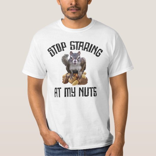 T-shirt Arrêtez de marcher sur mes nuts - drôle Amateur d' (Devant)