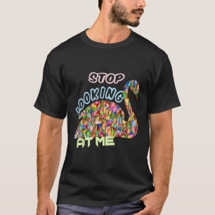 T-shirt Arrêtez De Me Regarder Swan Drôle