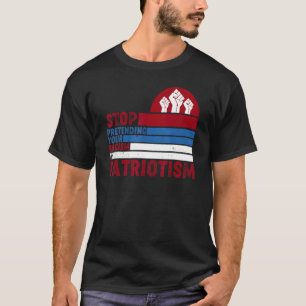 T-shirt Arrêtez de protéger votre racisme est patriotisme