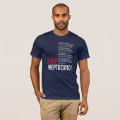 T-shirt Arrêtez Ineptocracy (Devant entier)