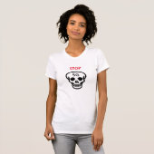 T-shirt Arrêtez la 5G et crâne (Devant entier)