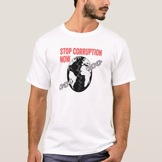 T-shirt « Arrêtez la corruption maintenant » (Devant)