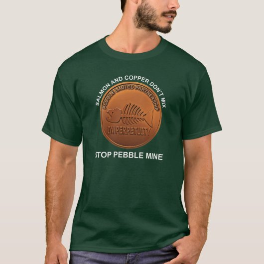 T-shirt Arrêtez la mine de galets - Pebble Mine Penny (Devant)