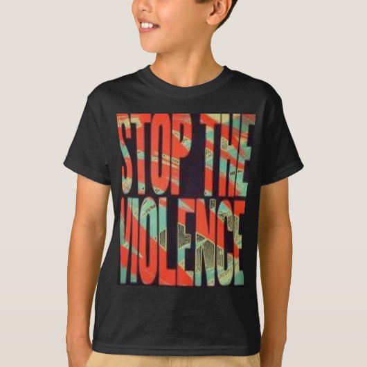 T-shirt Arrêtez la violence 4*U*2*N*V (Devant)