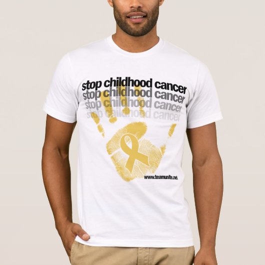 T-shirt Arrêtez le Cancer d'enfance (Devant)