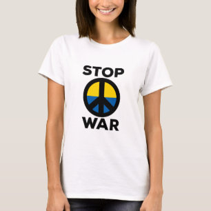 T-shirt Arrêtez le drapeau de la guerre de l'Ukraine