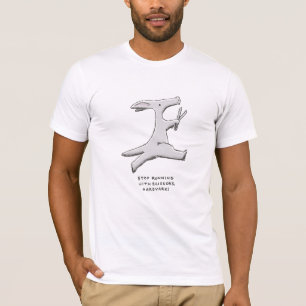T-shirt arrêtez le fonctionnement avec des ciseaux,