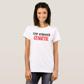 T-SHIRT ARRÊTEZ LE GÉNOCIDE D'AFRIKANER (Devant entier)