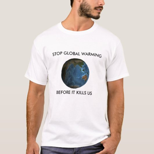 T-shirt Arrêtez le réchauffement climatique (Devant)