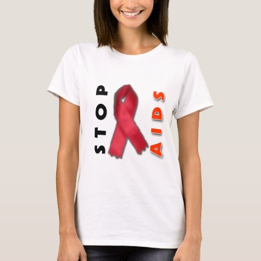 T-shirt Arrêtez le SIDA (le côté) (Devant)