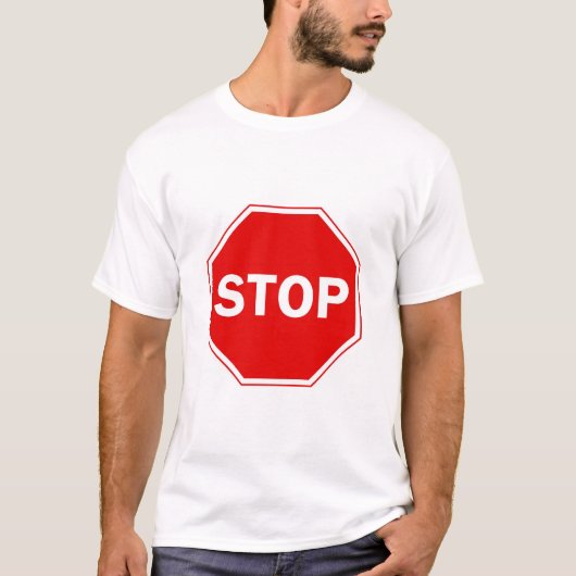 T-shirt Arrêtez le signe (Devant)
