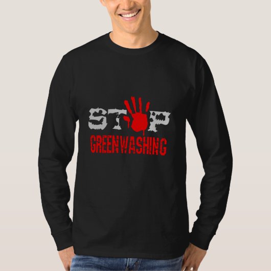 T-shirt Arrêtez l'écoblanchiment (Devant)