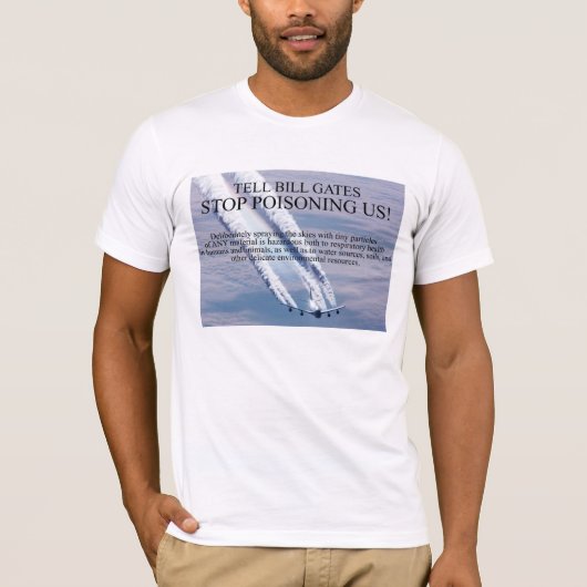 T-shirt ARRÊTEZ LES CHEMTRAILS ! T Chemise ! (Devant)