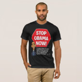 T-SHIRT ARRÊTEZ OBAMA MAINTENANT (Devant entier)