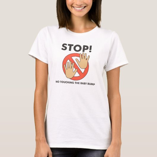 T-shirt Arrêtez ! Pas de coup de bébé (Devant)