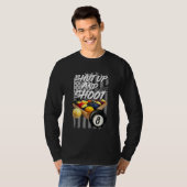 T-shirt Arrêtez-vous et tirez Billard 8 Ball Pool Player (Devant entier)