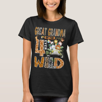 T-shirt Arrière-grand-mère des quatre safari sauvage 4e an