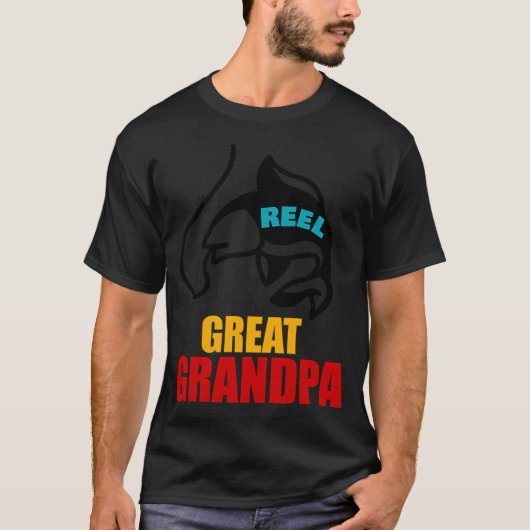 T-shirt Arrière-papi à la pêche (Devant)