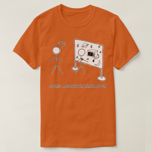 T-shirt Arrière - plan à micro-ondes cosmique (Design devant)